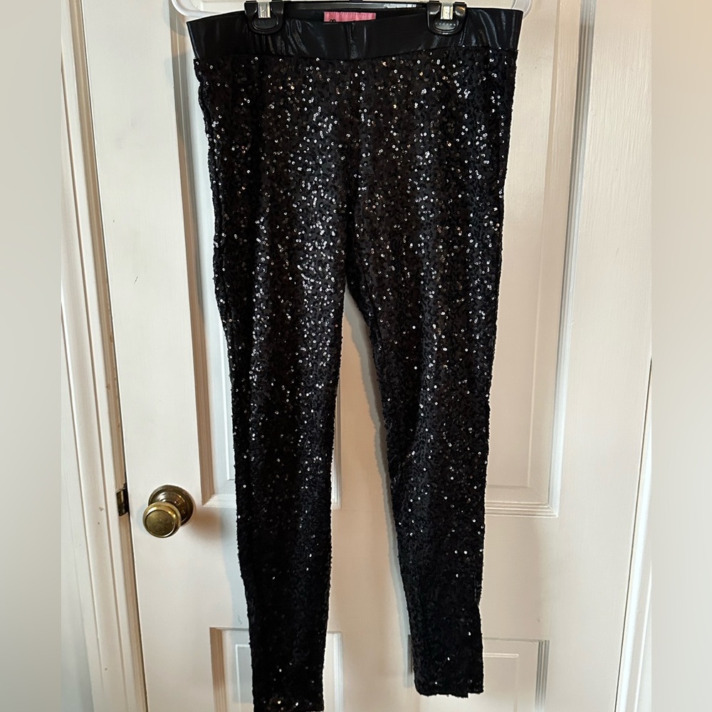 Tipsy Elves Black Sequin Leggings